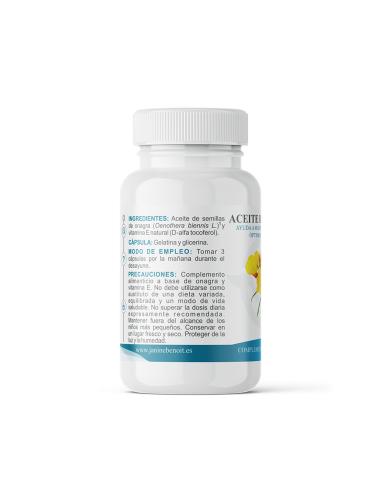 Aceite de Onagra cápsulas - Bienestar hormonal