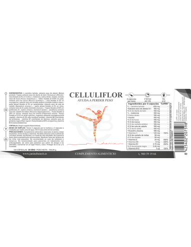 Celluliflor cápsulas - Retención de Líquidos