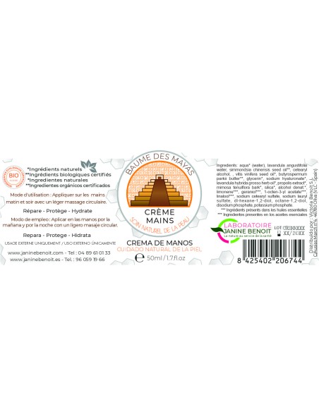 Crema de Manos Baume des Mayas - Hidratación Intensa de las Manos