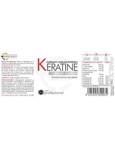 Keratina cápsulas - Salud Capilar al Natural