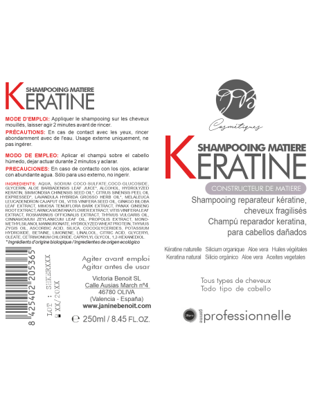 Keratina champú natural - Cuidado Capilar