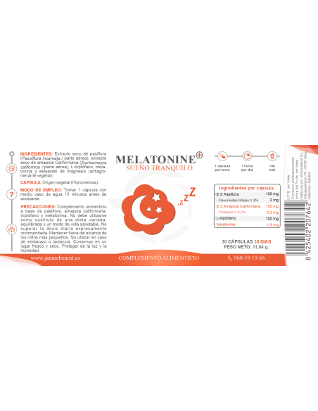 Melatonina + Plantas - Sueño Tranquilo