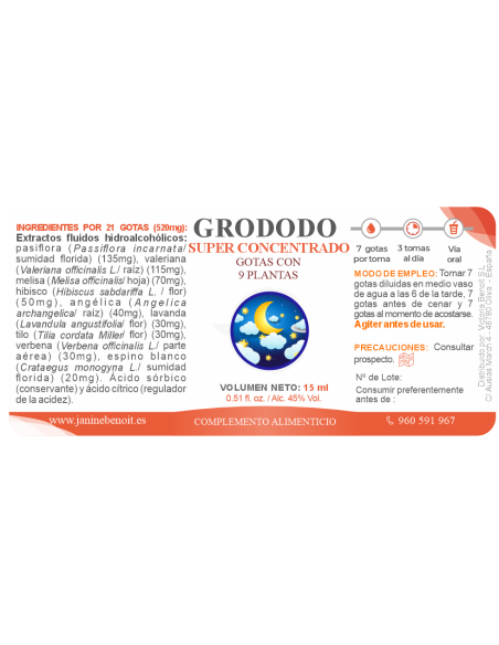 Grododo gotas - Sueño Tranquilo