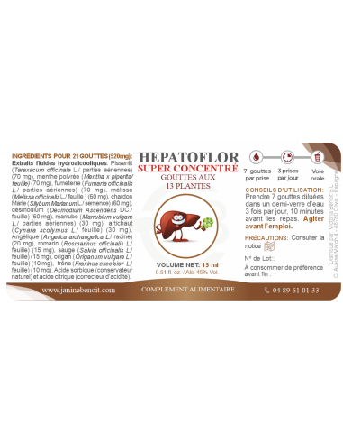 Hepatoflor gotas - Bienestar Hepático
