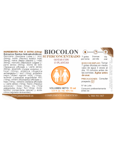 Biocolon gotas - Tránsito Intestinal