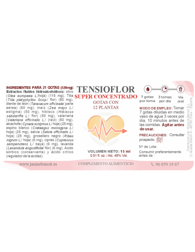 Tensioflor gotas - Tensión Arterial