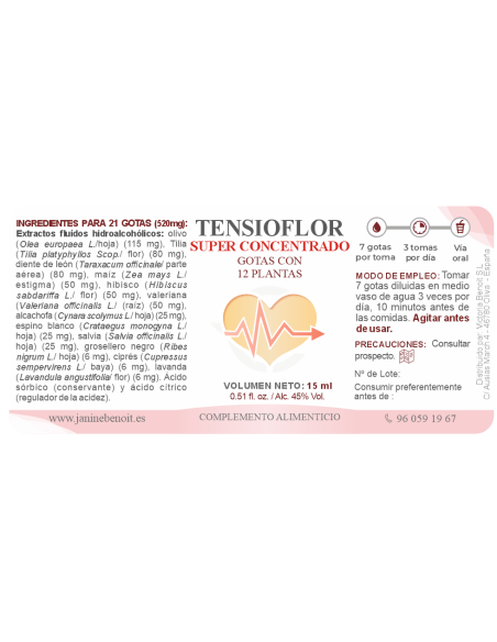 Tensioflor gotas - Tensión Arterial