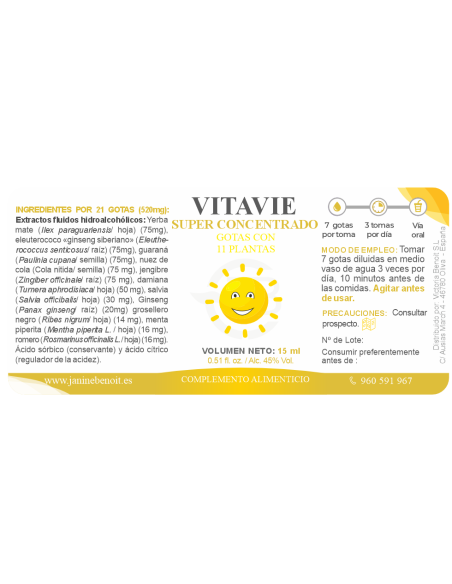 Vitavie gotas - Vitalidad y Energía