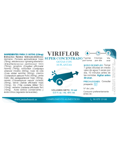 Viriflor gotas - Tónico Sexual